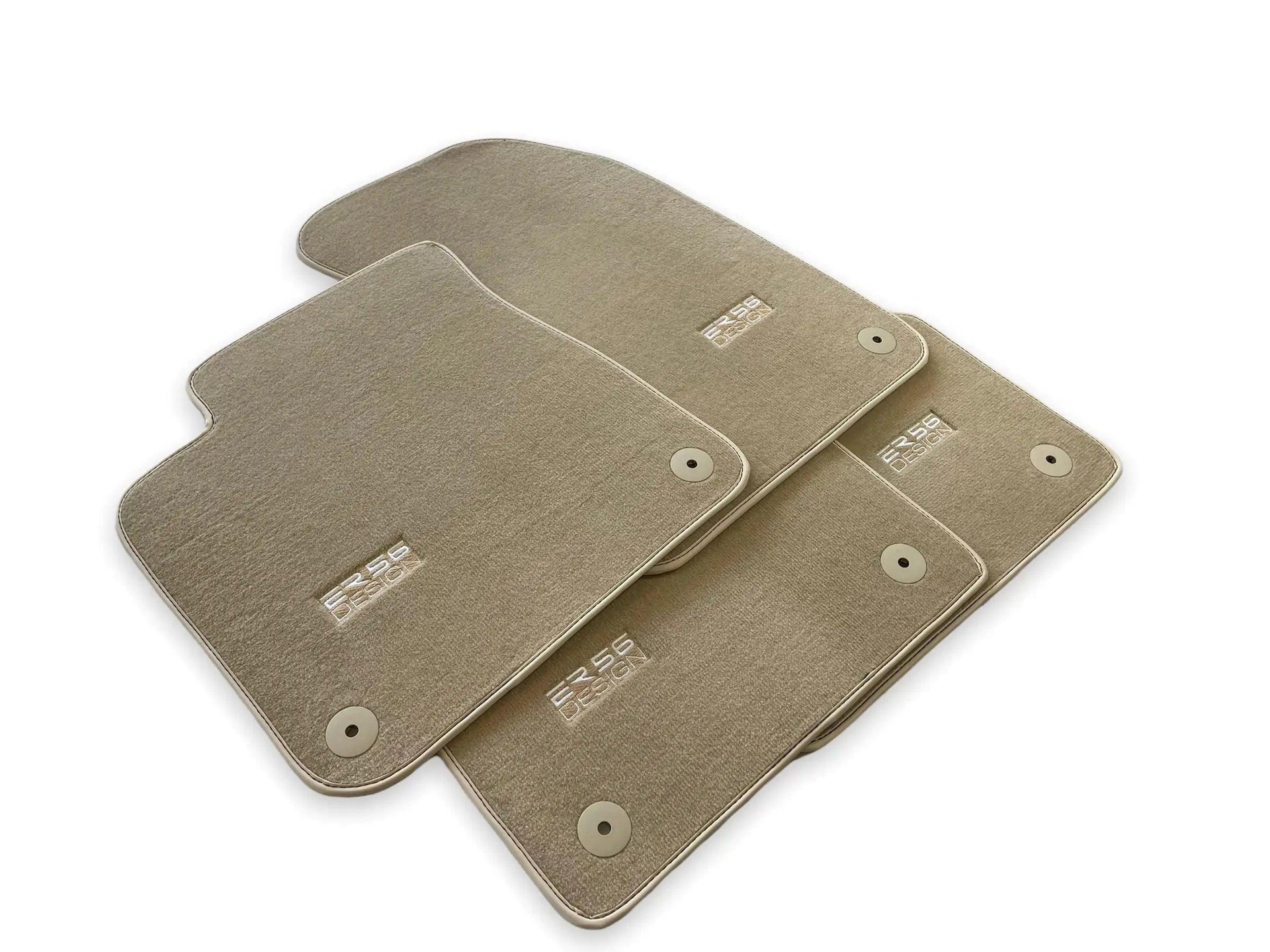 Beige Floor Mats for Audi A3 - 5-door Sedan (2021 - 2024) | ER56 Design - AutoWin