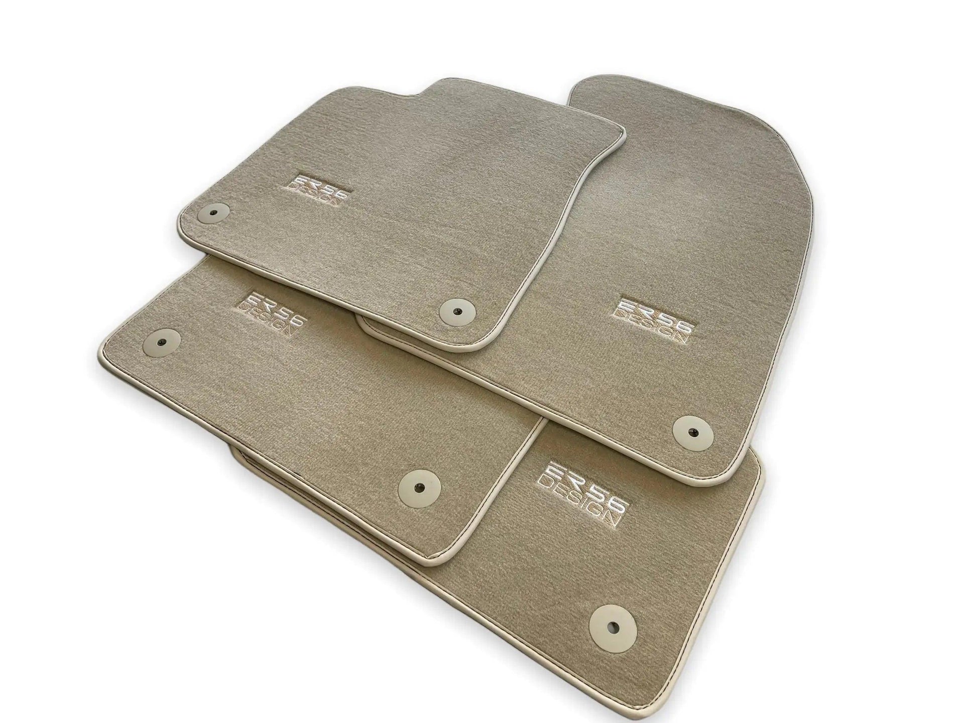 Beige Floor Mats for Audi A3 - Convertible (2008-2013) | ER56 Design - AutoWin