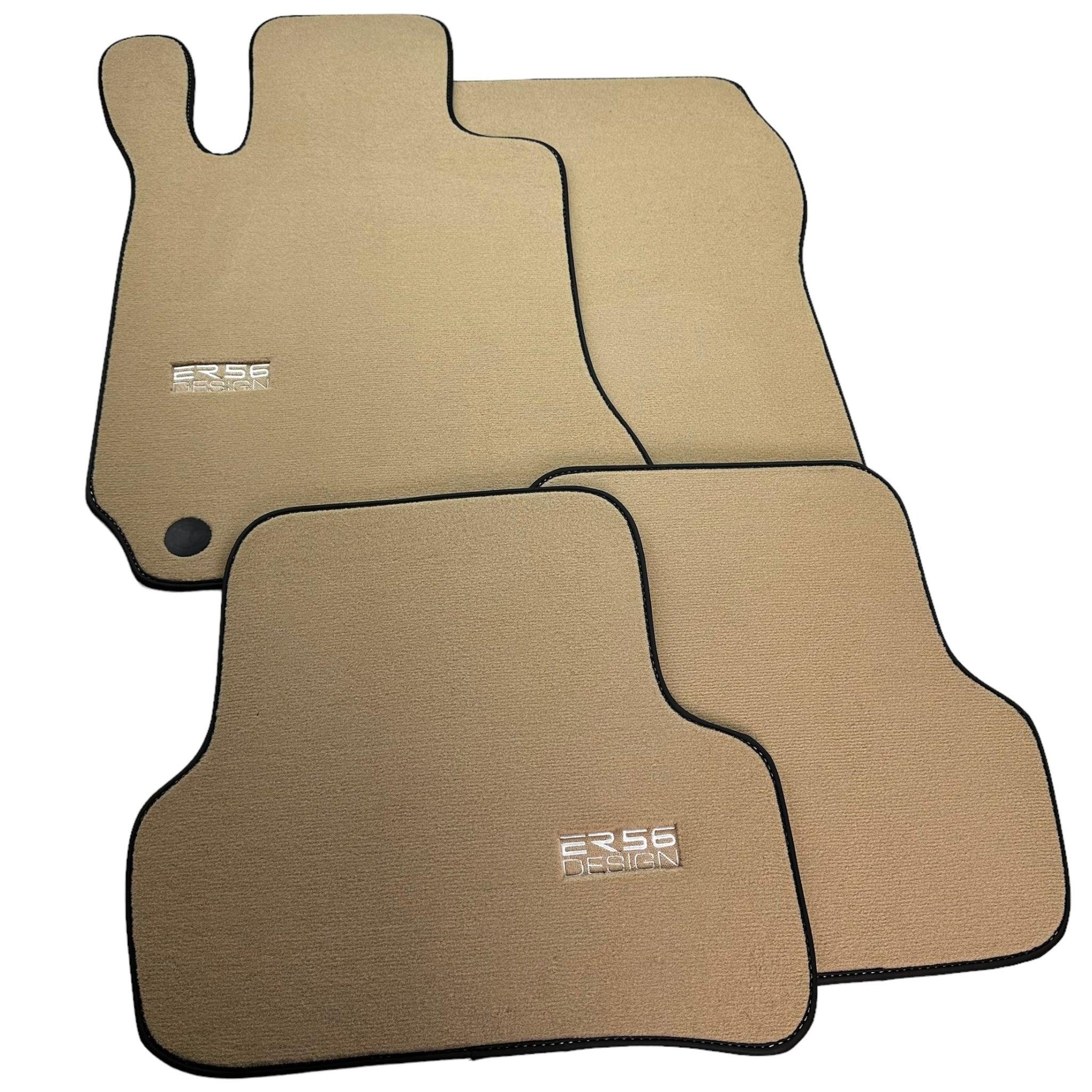 Beige Floor Mats For Mercedes-Benz C-Class W204 (2007-2014) - AutoWin
