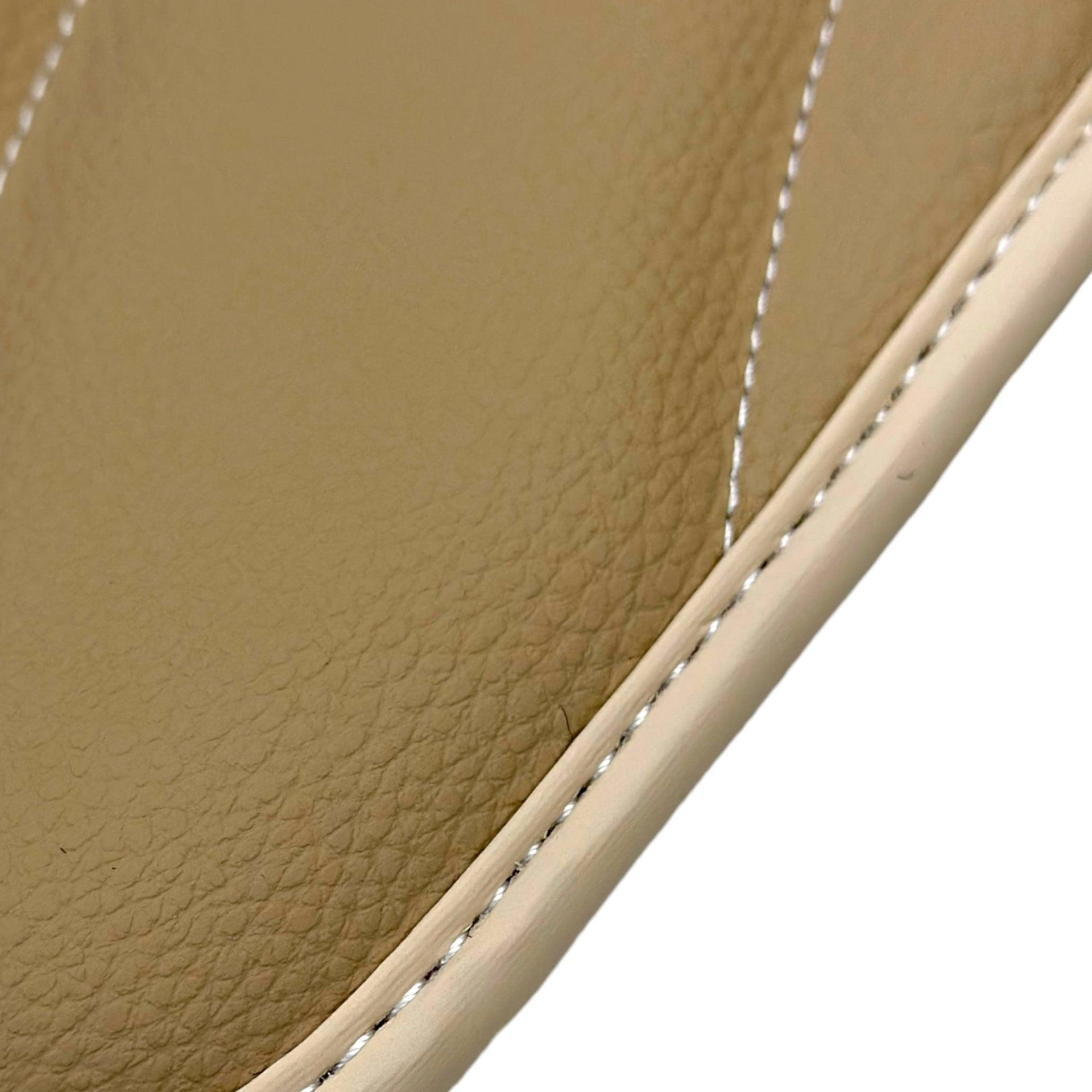 Beige Leather Floor Mats for Mercedes-Benz G Class W461 (1979-2008) ER56 Design - AutoWin
