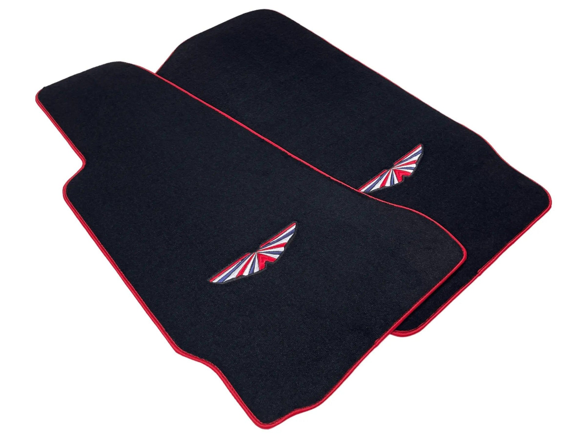 Black Floor Mats For Aston Martin DB9 (2004-2016) Red Trim - AutoWin