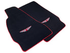 Black Floor Mats For Aston Martin Vanquish (2012–2018) Red Trim - AutoWin