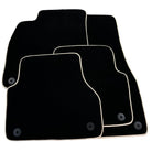 Black Floor Mats For Audi A6 - C8 Sedan (2018-2023) Beige Trim - AutoWin