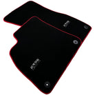 Black Floor Mats For Audi A6 - C8 Sedan (2018-2023) ER56 Design with Red Trim - AutoWin