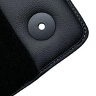 Black Floor Mats for Audi TT MK2 Coupe (2006-2014) with Leather - AutoWin
