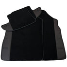 Black Floor Mats for Bentley Continental GT (2011–2018) with Dark Brown Leather | ER56 Design - AutoWin