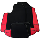 Black Floor Mats for Bentley Continental GT (2011–2018) with Red Leather | ER56 Design - AutoWin