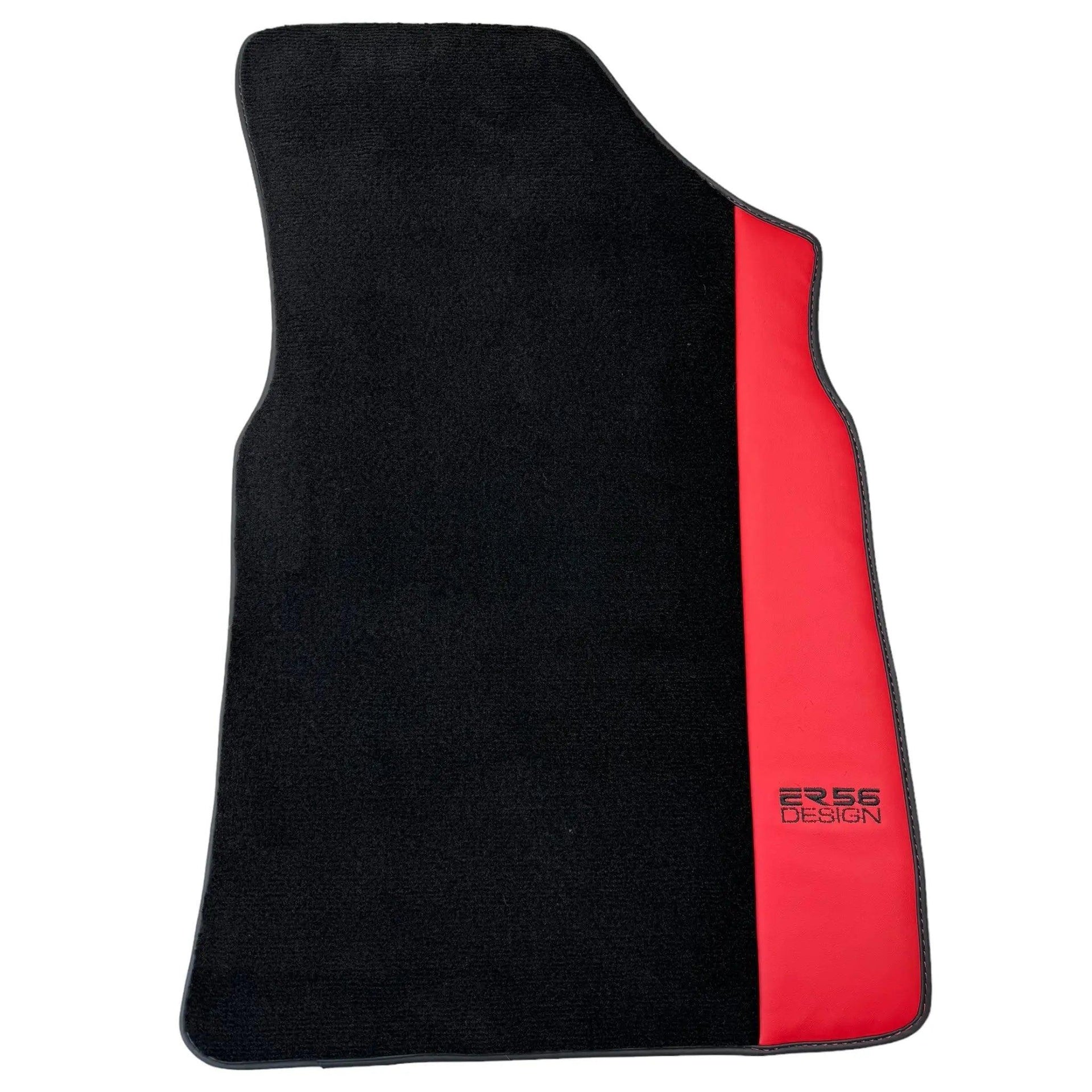Black Floor Mats for Bentley Continental GT (2011–2018) with Red Leather | ER56 Design - AutoWin
