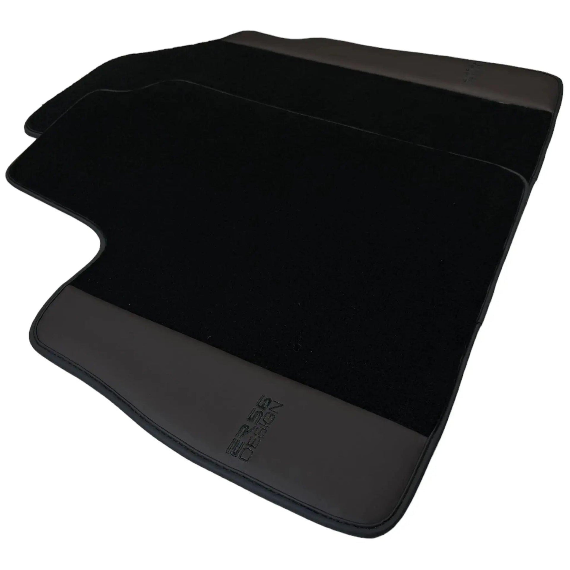 Black Floor Mats for Bentley Continental GTC (2006–2011) with Dark Brown Leather | ER56 Design - AutoWin