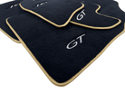 Black Floor Mats For Bentley Continental GTC (2006–2011) With Gold Color Trim - AutoWin