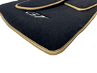 Black Floor Mats For Bentley Continental GTC (2006–2011) With Gold Color Trim - AutoWin