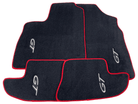 Black Floor Mats For Bentley Continental GTC (2011-2018) With Red Trim - AutoWin