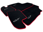 Black Floor Mats For Bentley Continental GTC (2011-2018) With Red Trim - AutoWin