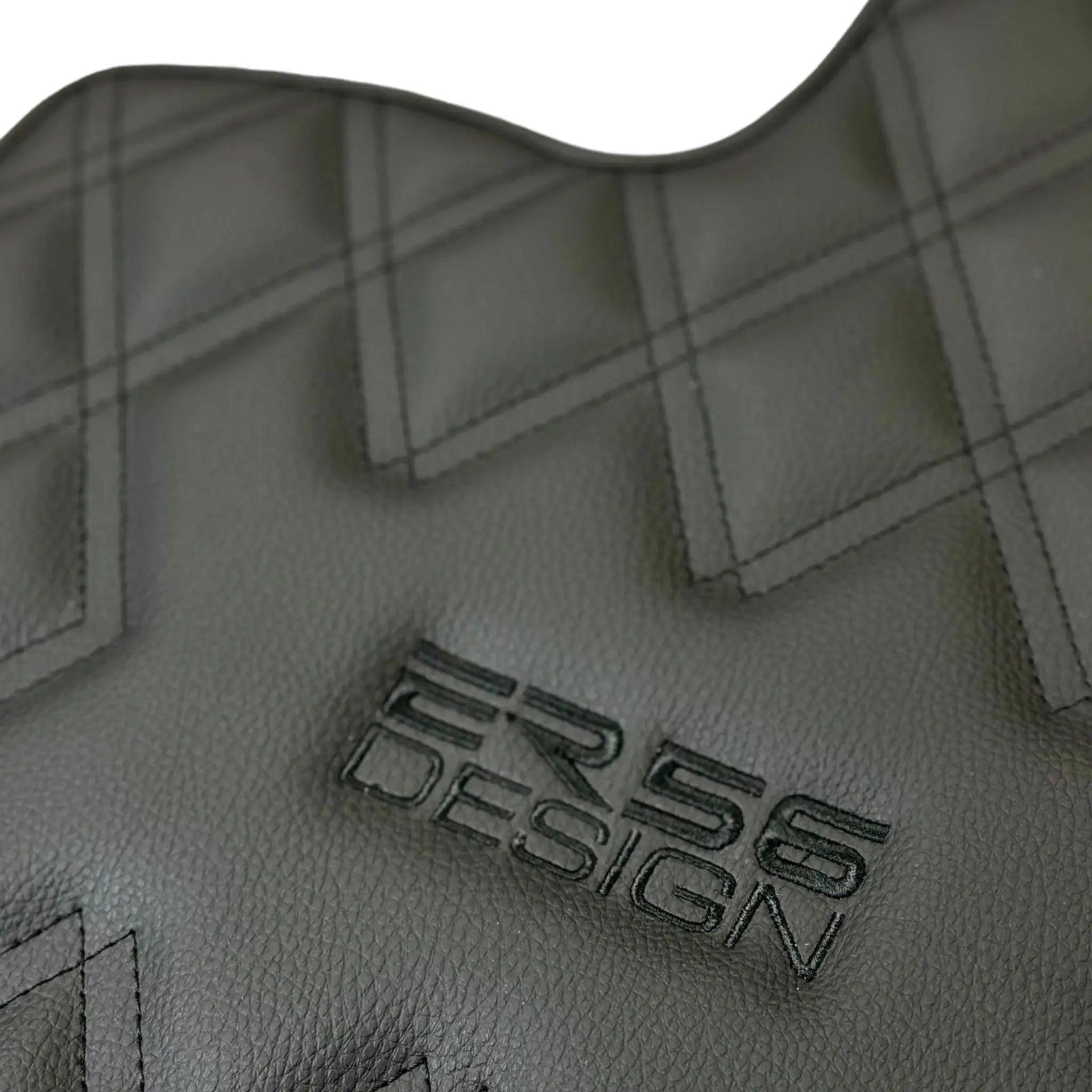 Black Floor Mats for Bentley Continental GTC (2011–2018) with Leather | ER56 Design - AutoWin