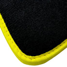 Black Floor Mats For BMW 3 Series E92 | Fighter Jet Edition | Yellow Trim - AutoWin