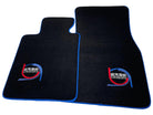 Black Floor Mats For BMW 5 Series E28 Sedan ER56 Design Limited Edition Blue Trim - AutoWin