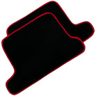 Black Floor Mats For BMW 8 Series E31 2-door Coupe (1989-1999) ER56 Design with Red Trim - AutoWin
