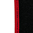 Black Floor Mats For BMW 8 Series E31 2-door Coupe (1989-1999) ER56 Design with Red Trim - AutoWin
