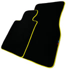 Black Floor Mats For BMW G30 Sedan (2016-2023) | Yellow Trim - AutoWin