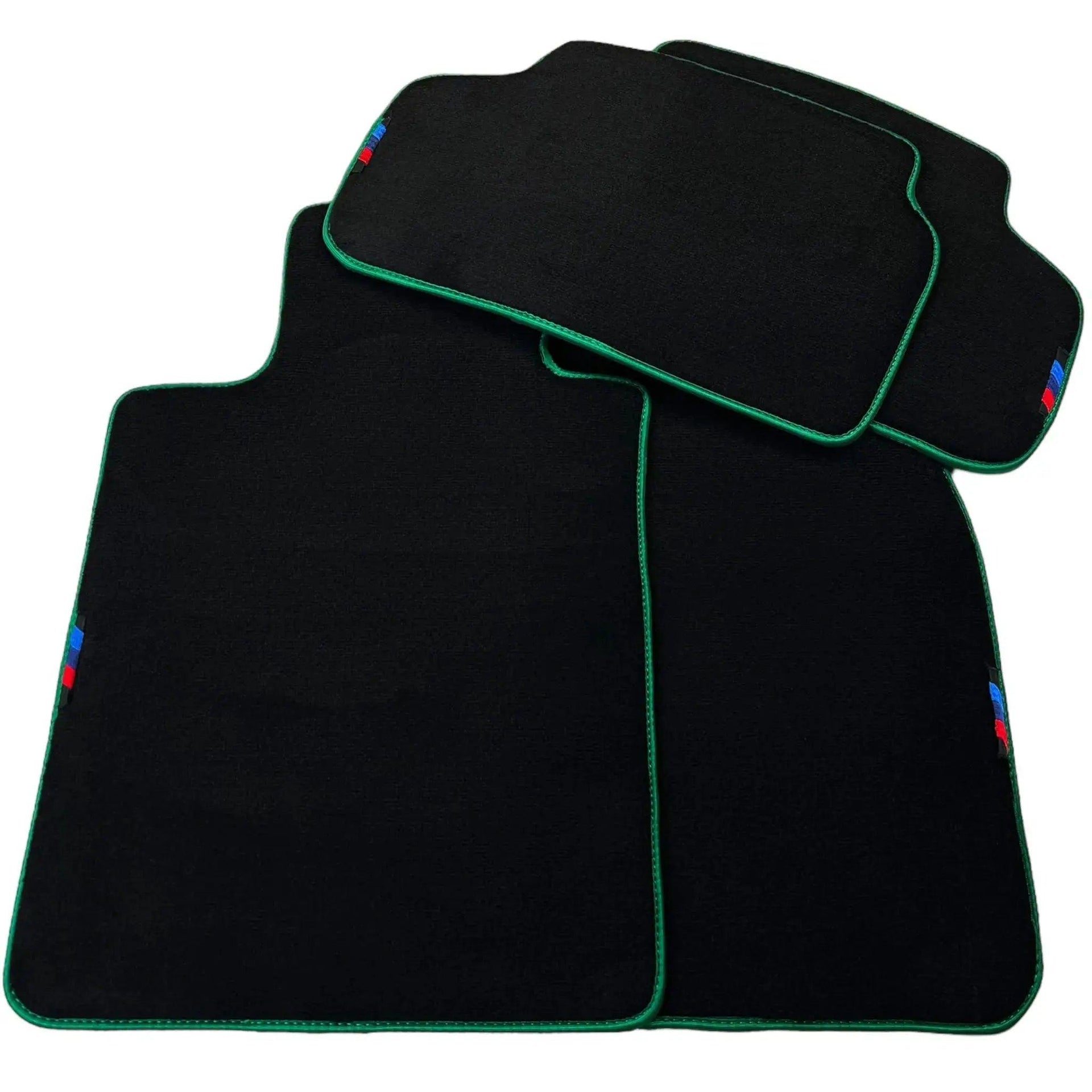 Black Floor Mats For BMW X5 Series F15 | Green Trim - AutoWin