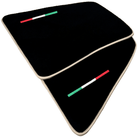 Black Floor Mats for Ferrari 296 GTS (2022-2024) with Beige Trim - AutoWin