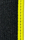 Black Floor Mats for Ferrari 360 Spider with Alcantara Leather | Yellow Trim - AutoWin