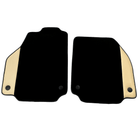 Black Floor Mats for Ferrari 488 Pista Spider (2019-2021) with Crema Nappa Leather - AutoWin