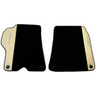 Black Floor Mats for Ferrari California (2008-2014) with Crema Nappa Leather - AutoWin