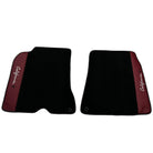 Black Floor Mats for Ferrari California T (2015–2018) Bordeaux Nappa Leather - AutoWin