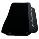 Black Floor Mats for Ferrari F12 Berlinetta (2012-2022) with Leather - AutoWin