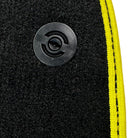 Black Floor Mats for Ferrari F12 TRS (2014) with Carbon Leather - AutoWin