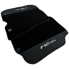 Black Floor Mats for Ferrari F12 TRS (2014) with Leather - AutoWin