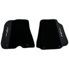 Black Floor Mats for Ferrari F12 TRS (2014) with Leather - AutoWin