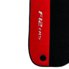 Black Floor Mats for Ferrari F12 TRS (2014) with Red Alcantara Leather - AutoWin