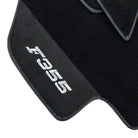 Black Floor Mats For Ferrari F355 1994-1999 With Alcantara Leather - AutoWin