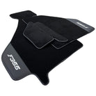 Black Floor Mats For Ferrari F355 1994-1999 With Leather - AutoWin