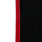 Black Floor Mats For Ferrari GTC4 Lusso (2016-2023) with Leather and Red Trim - AutoWin