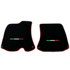 Black Floor Mats for Ferrari Roma (2021-2024) Italian Edition with Red Trim - AutoWin