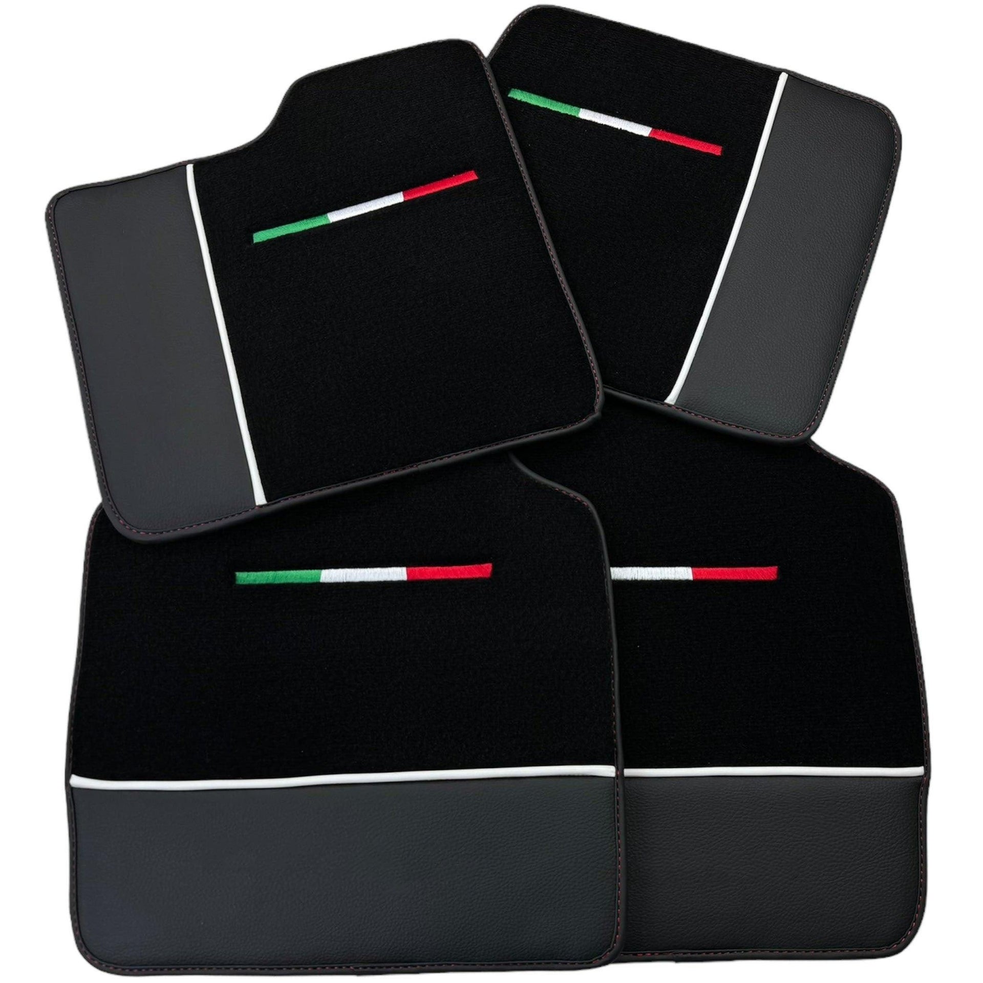 Black Floor Mats for Ferrari Purosangue with Leather - AutoWin