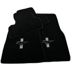 Black Floor Mats For Ford Mustang V (2004-2010) With Pony - AutoWin