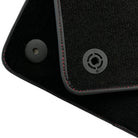 Black Floor Mats for Lamborghini Aventador With Red Leather - AutoWin