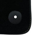 Black Floor Mats for Lamborghini Aventador with Yellow (Giallo Taurus) Nappa Leather - AutoWin