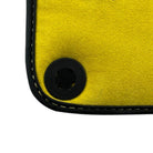 Black Floor Mats for Lamborghini Gallardo With Yellow Alcantara Leather - AutoWin