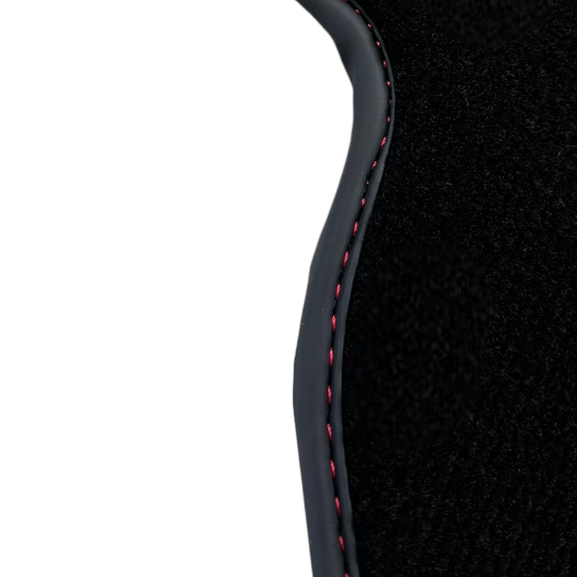 Black Floor Mats for Lamborghini Huracan With Red (Rosso Mysia) Leather - AutoWin