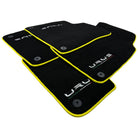 Black Floor Mats For Lamborghini Urus Tailored With Yellow Trim - AutoWin