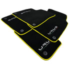 Black Floor Mats For Lamborghini Urus Tailored With Yellow Trim - AutoWin