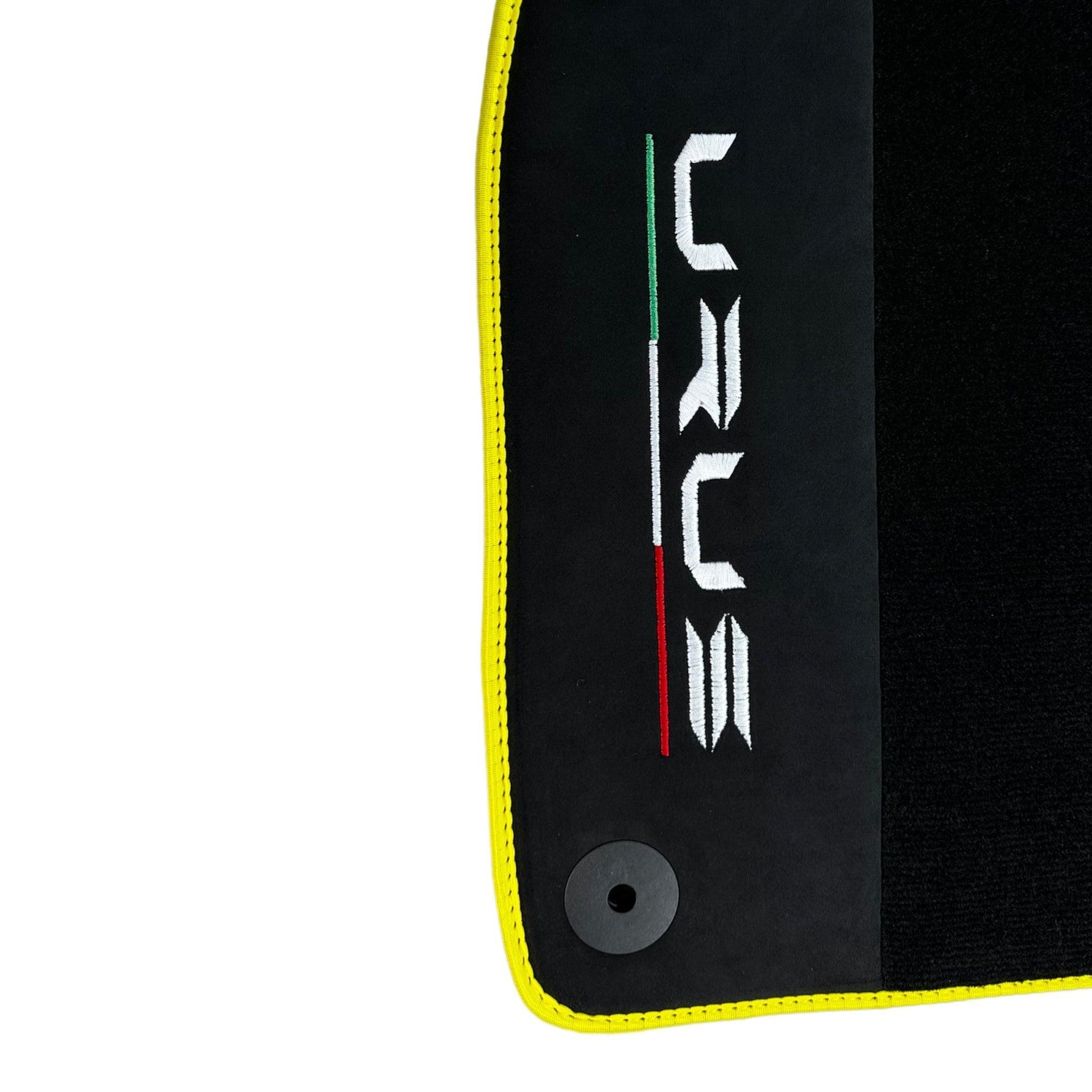 Black Floor Mats For Lamborghini Urus With Alcantara Leather - AutoWin