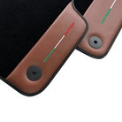 Black Floor Mats for Lamborghini Urus With Brown Leather - AutoWin