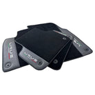 Black Floor Mats for Lamborghini Urus With Dark Gray Leather - AutoWin