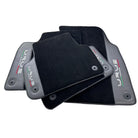 Black Floor Mats for Lamborghini Urus With Dark Gray Leather - AutoWin